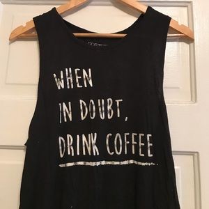 Black Coffee Casual Tank Top